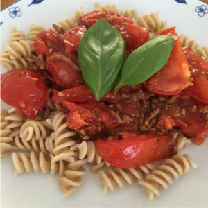 pastasaus gegrilde tomaat